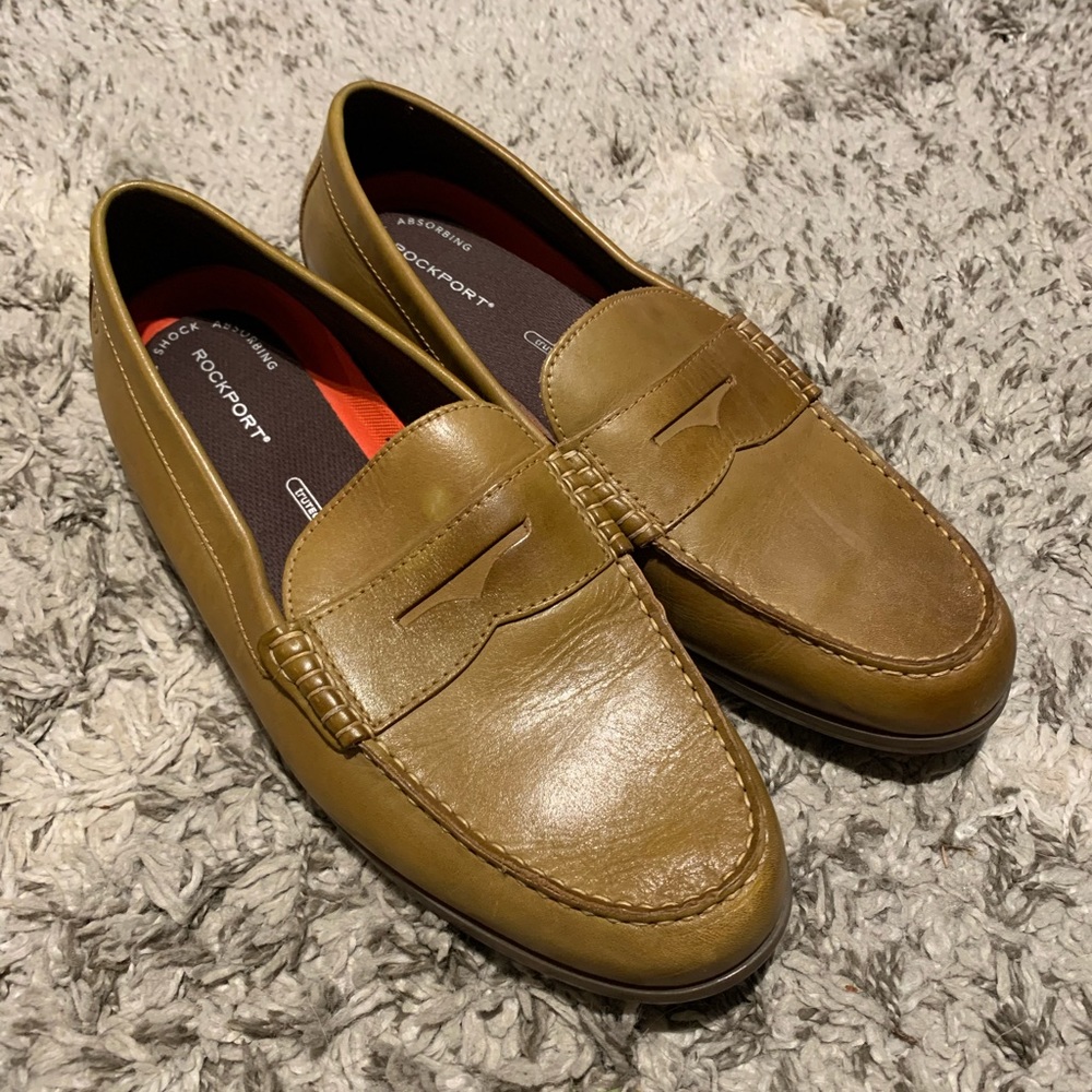 Rockport Cognac Penny Loafers Size 12 mens